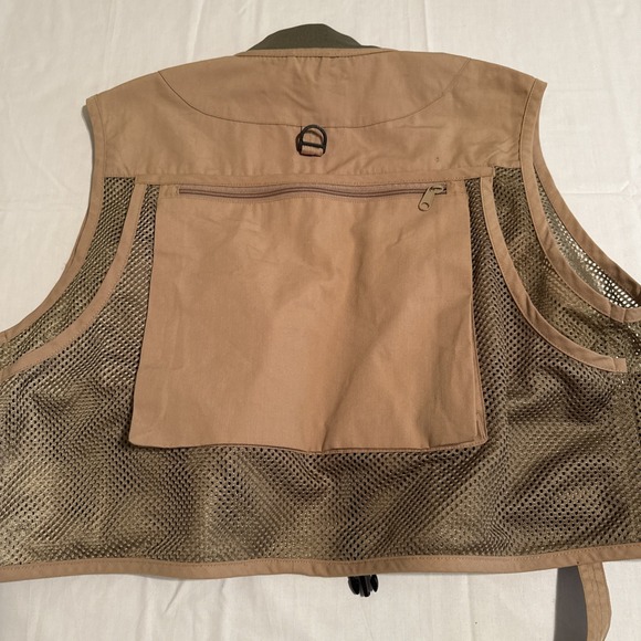 VEST FISHING FLY Redington Adult S/M Mesh Utility Pockets Outdoors Khaki - Picture 4 of 5